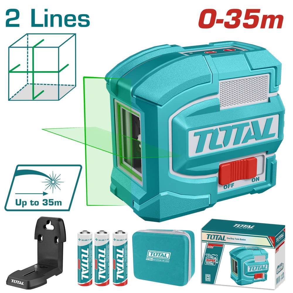 Total Lazerli Hizalama Yeşil Çizgi Lazeri 0-35 Metre TLL156601 resmi