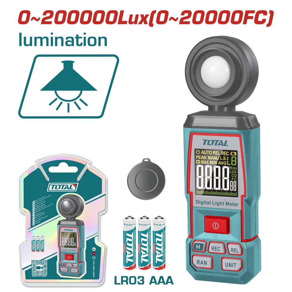 Total Dijital Lüxmetre Işık Şiddet Ölçer TETLU031 resmi