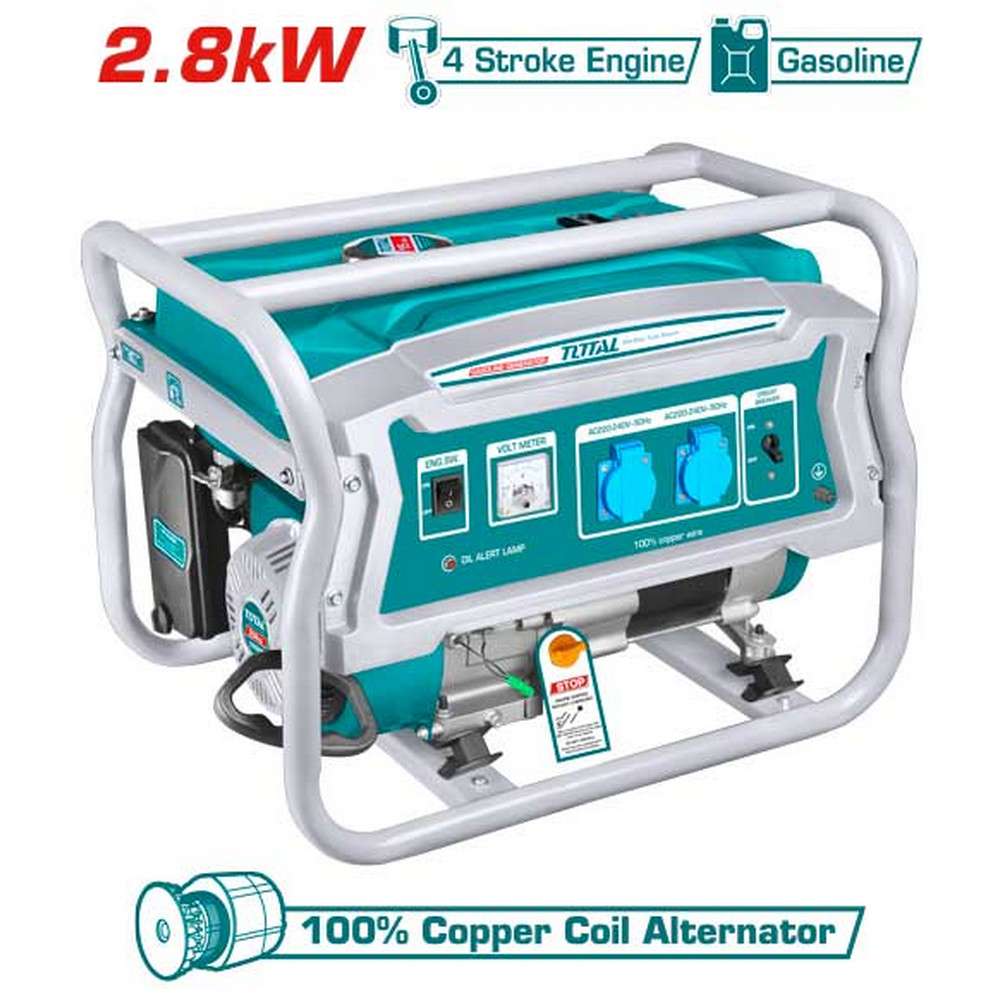 Total Benzinli Jeneratör 2.8 Kw TP1350096E resmi