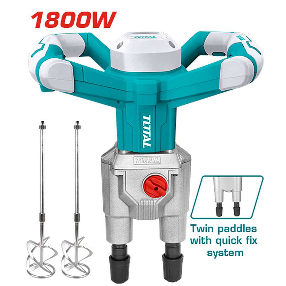 Total Çift Başlı Harç Ve Boya Karıştırıcı 1800W TD616006 resmi
