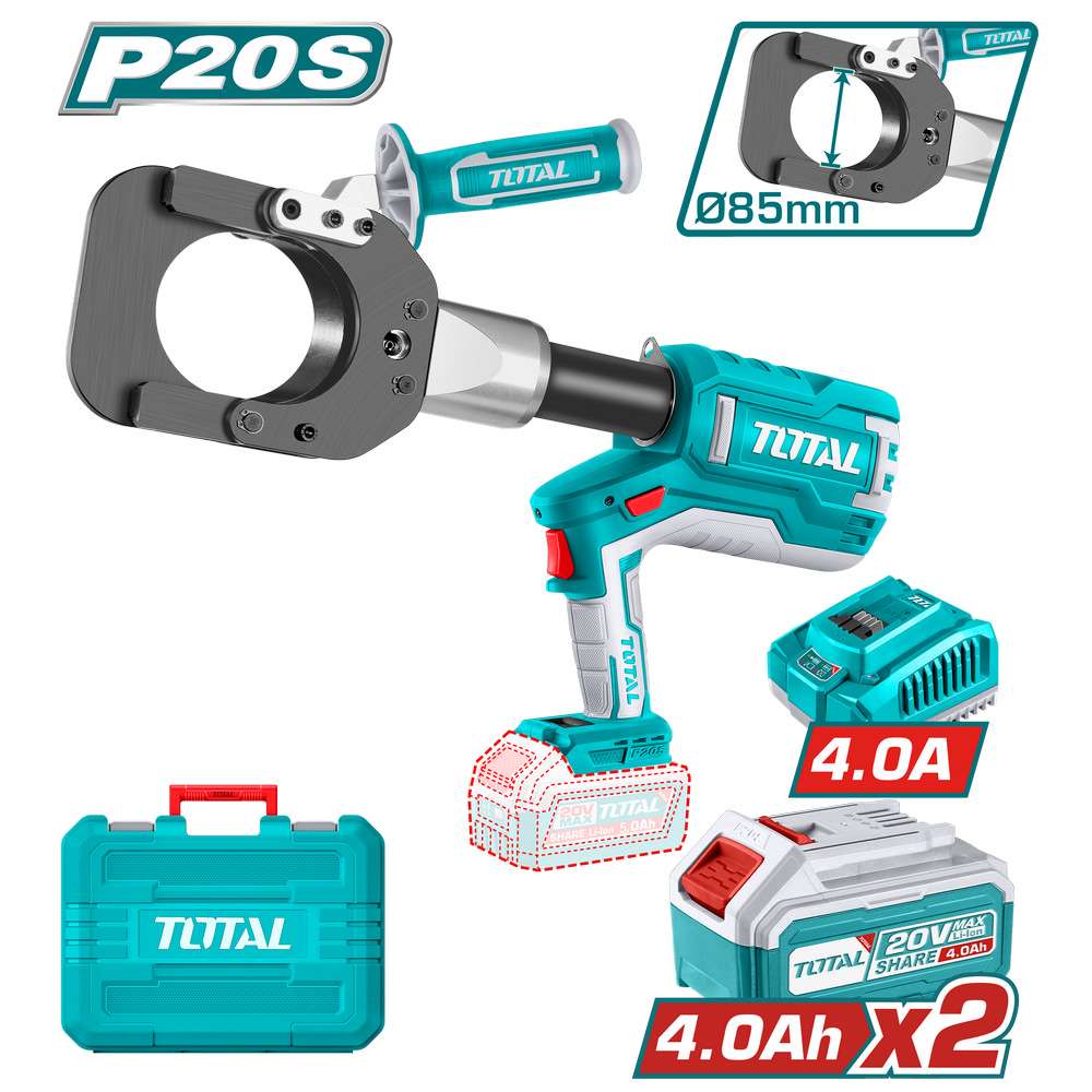 Total Akülü Kablo Kesme 20V 2X4,0 AhTRCLI2005 resmi