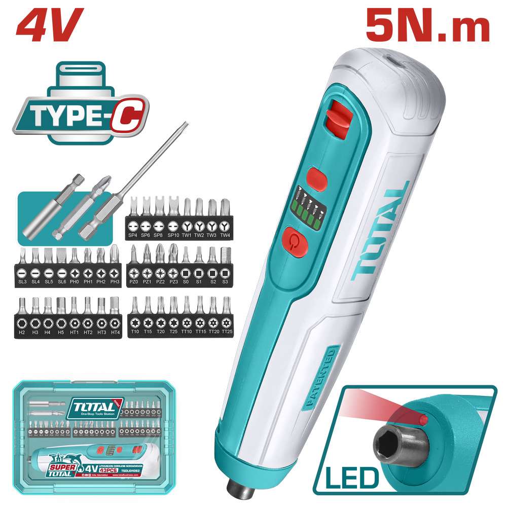 Total Şarjlı Tornavida Vidalama TSDLI04062 resmi