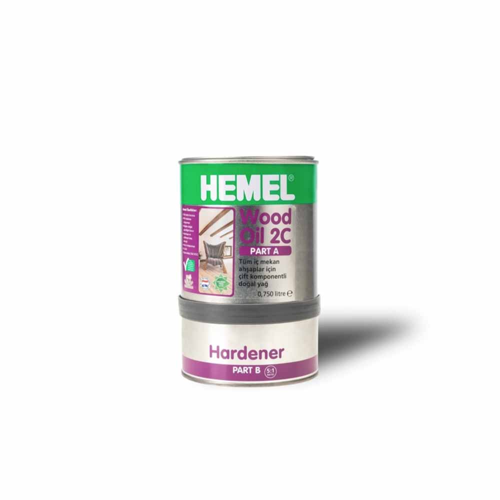 Hemel Wood Oil 2C Masif Ahşap Doğal Yağ 0,900 Lt resmi