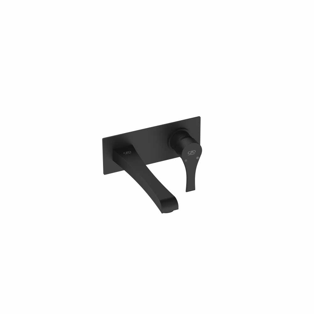 Gpd Atros Duvardan Ankastre Lavabo Bataryası Siyah Mda65-S resmi