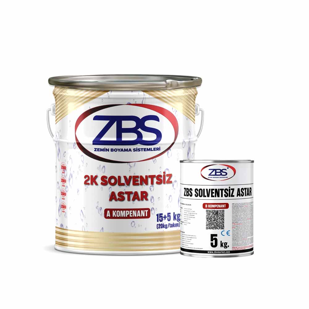 Zbs Solventsiz Epoksi Astar Şeffaf 20 Kg Set resmi