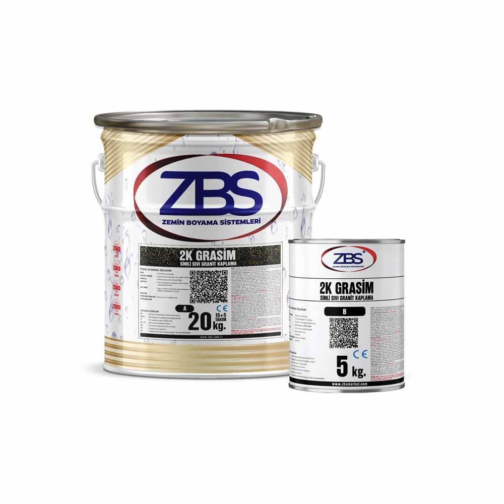 Zbs 2K Grasim-Sw Sıvı Granit Kaplama İç Mekan 20 Kg Set resmi