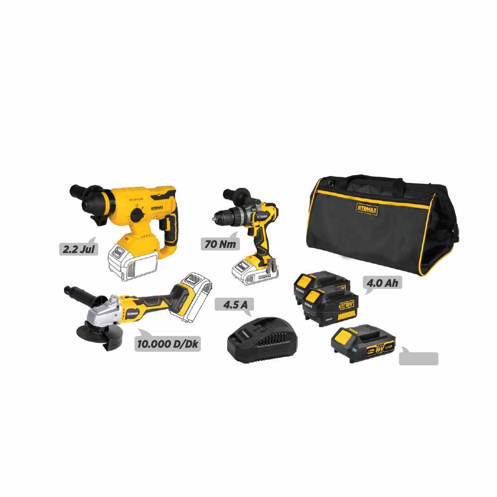 Rtrmax X-Lion 3'Lü Makine Seti Rtxset44 resmi