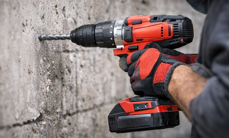 Şarjlı matkap yakın plan