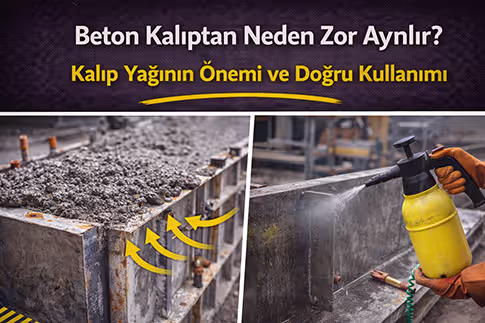 Beton Kalıptan Neden Zor Ayrılır? Kalıp Yağının Önemi ve Doğru Kullanımı