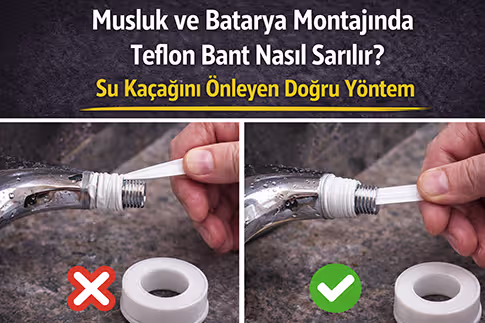 Musluk ve Batarya Montajında Teflon Bant Nasıl Sarılır? Su Kaçağını Önleyen Doğru Yöntem