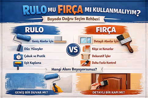 Rulo mu Fırça mı Kullanmalıyım? Boyada Doğru Seçim Rehberi