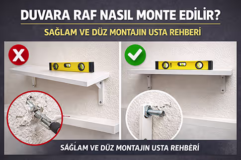 Duvara Raf Nasıl Monte Edilir? Sağlam, Düz ve Güvenli Montaj Rehberi