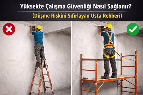 Yüksekte Çalışma Güvenliği Nasıl Sağlanır? (Düşme Riskini Sıfırlayan Usta Rehberi)
