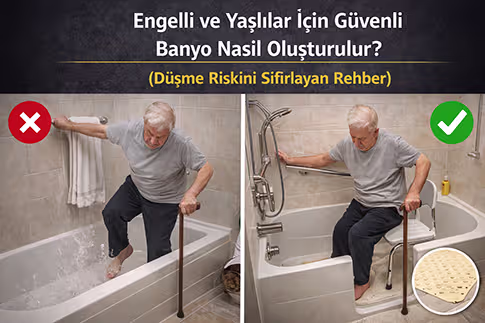 Engelli ve Yaşlılar İçin Güvenli Banyo Nasıl Oluşturulur? (Düşme Riskini Sıfırlayan Rehber)