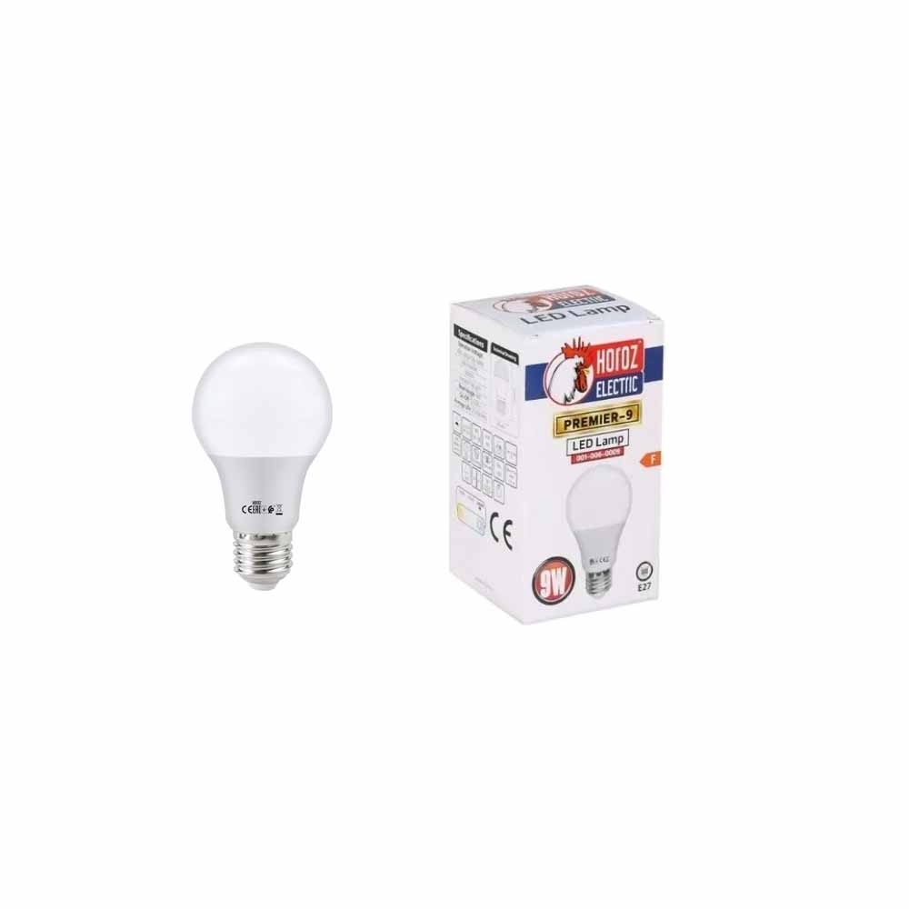 Horoz Ekola 9W Led Ampul 6500K Beyaz Işık E27 Duy resmi