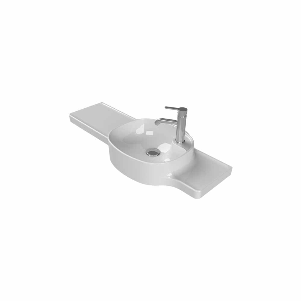 Turkuaz Cerastyle Harmony Etajerli Lavabo 100X37,5X26,4 Cm 043900-U (Sağdan Hazneli) resmi