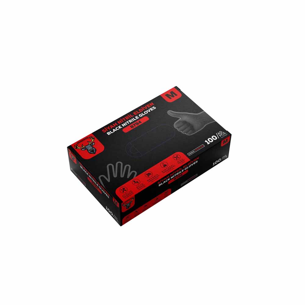 Reindeer Nitril Eldiven Siyah 100'Lü resmi