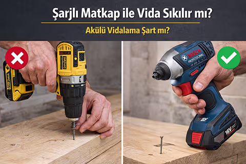 Şarjlı Matkap ile Vida Sıkılır mı? Akülü Vidalama Şart mı?