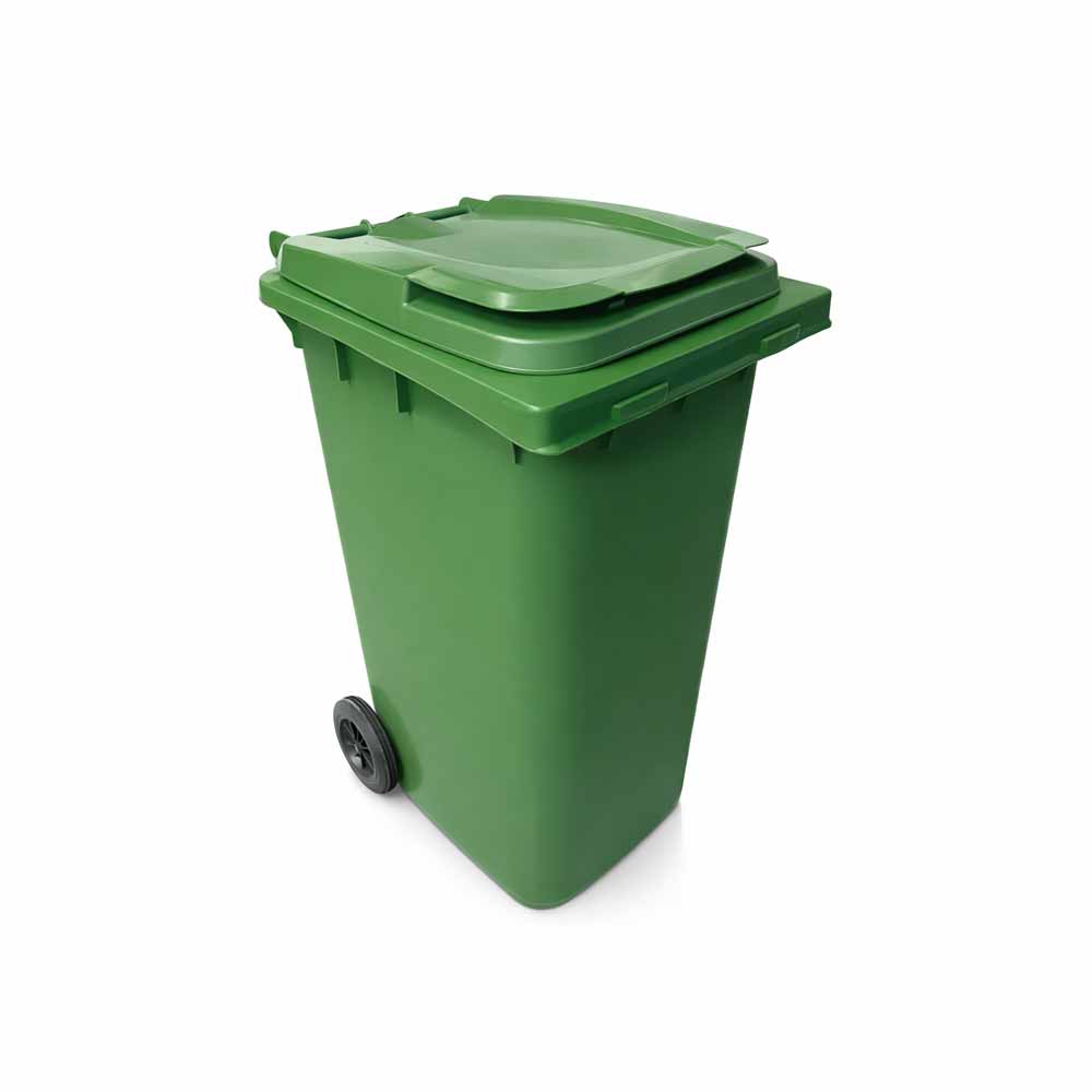 240 Lt Tekerlekli Çöp Konteyner Yeşil Ctk-3001 resmi