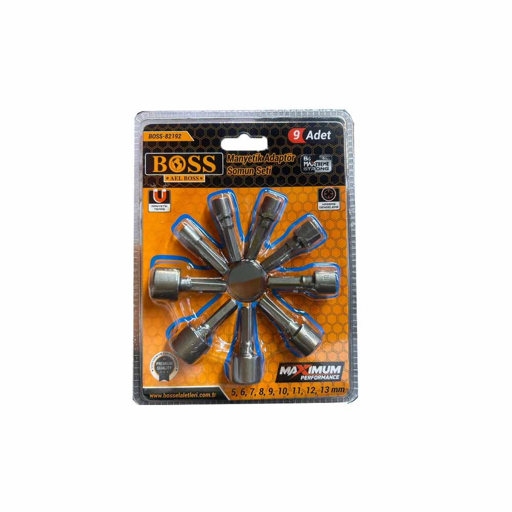 Boss Somun Adaptör Seti 9 Parça 82192 resmi