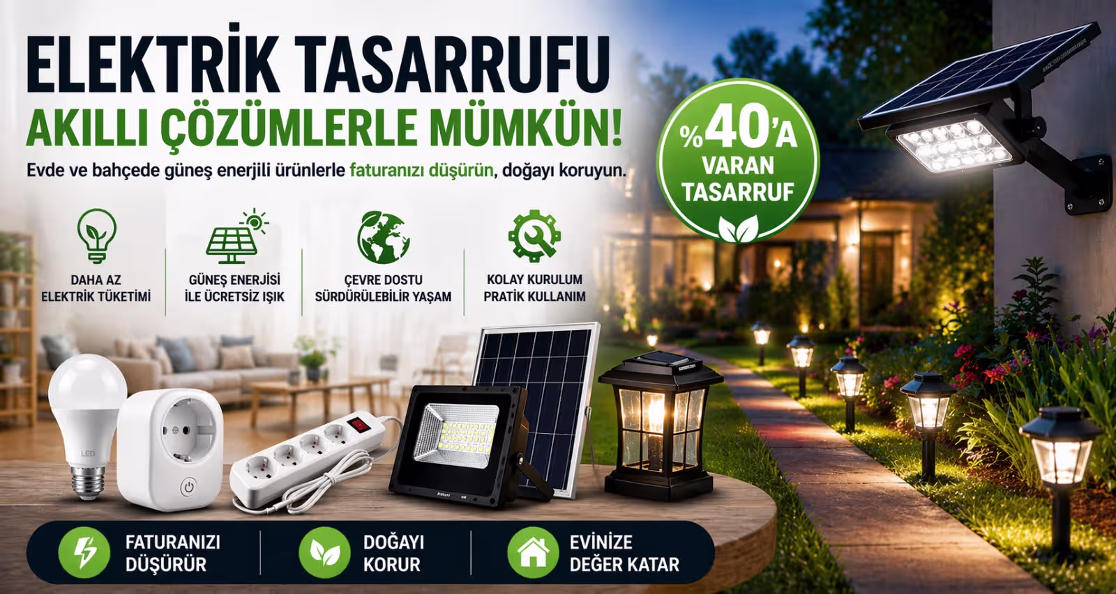 Elektrik Tasarrufu Nasıl Yapılır? Ev ve Bahçe İçin %40’a Kadar Enerji Tasarrufu Rehberi