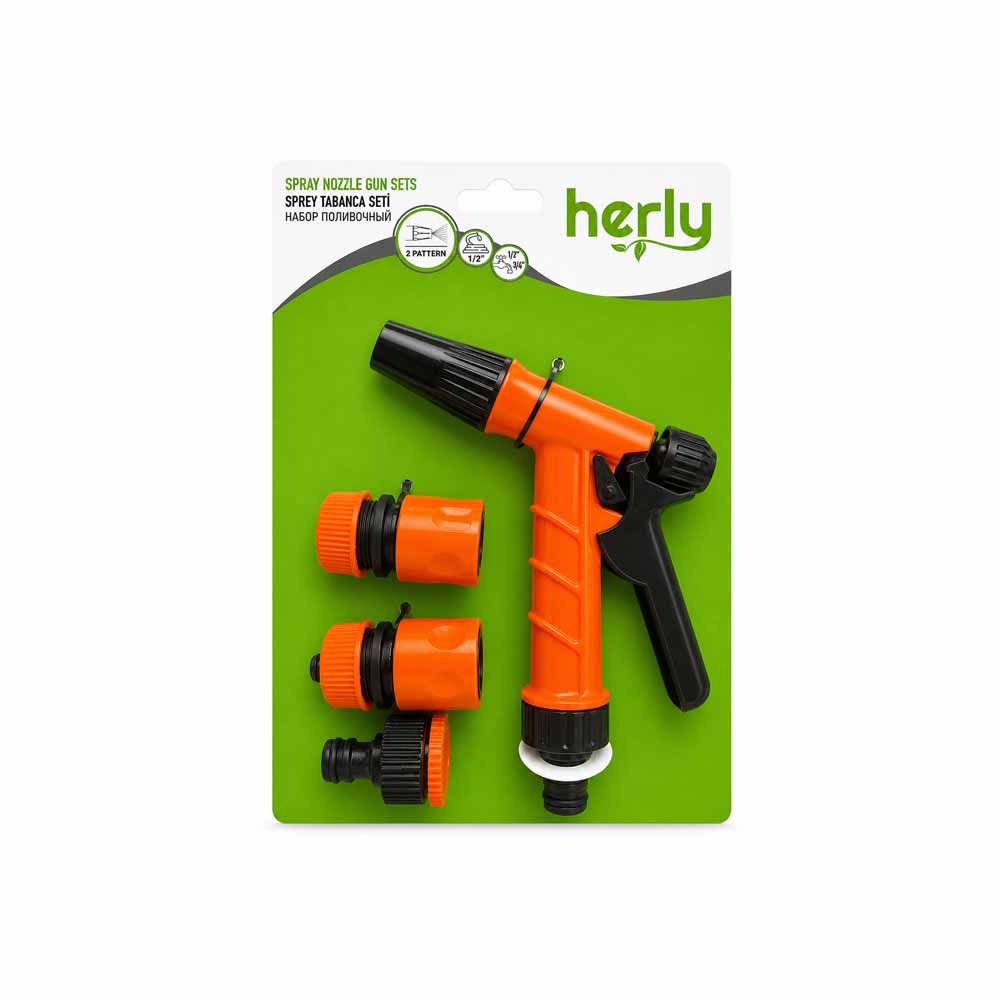 Herly HL1206 Sprey Bahçe Sulama Tabanca Seti 4 Parça resmi