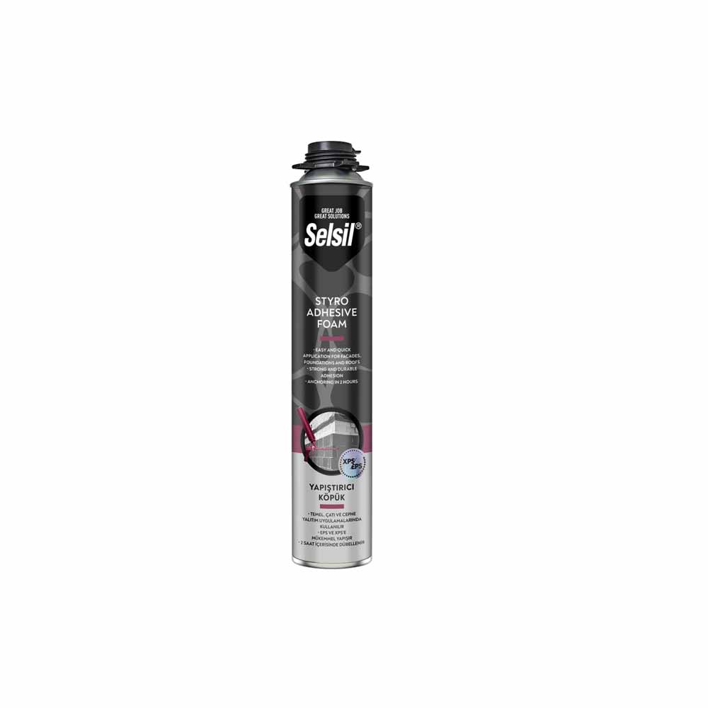 Selsil Poliüretan Mantolama Yapıştırma Köpüğü Tabancali 750 Ml (900 Gr) 2919 resmi