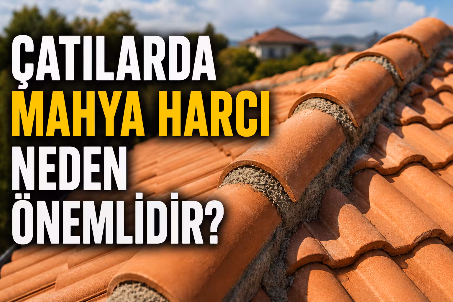 Çatılarda Mahya Harcı Neden Önemlidir? Çatı Akmasını Önleyen Kritik Detay
