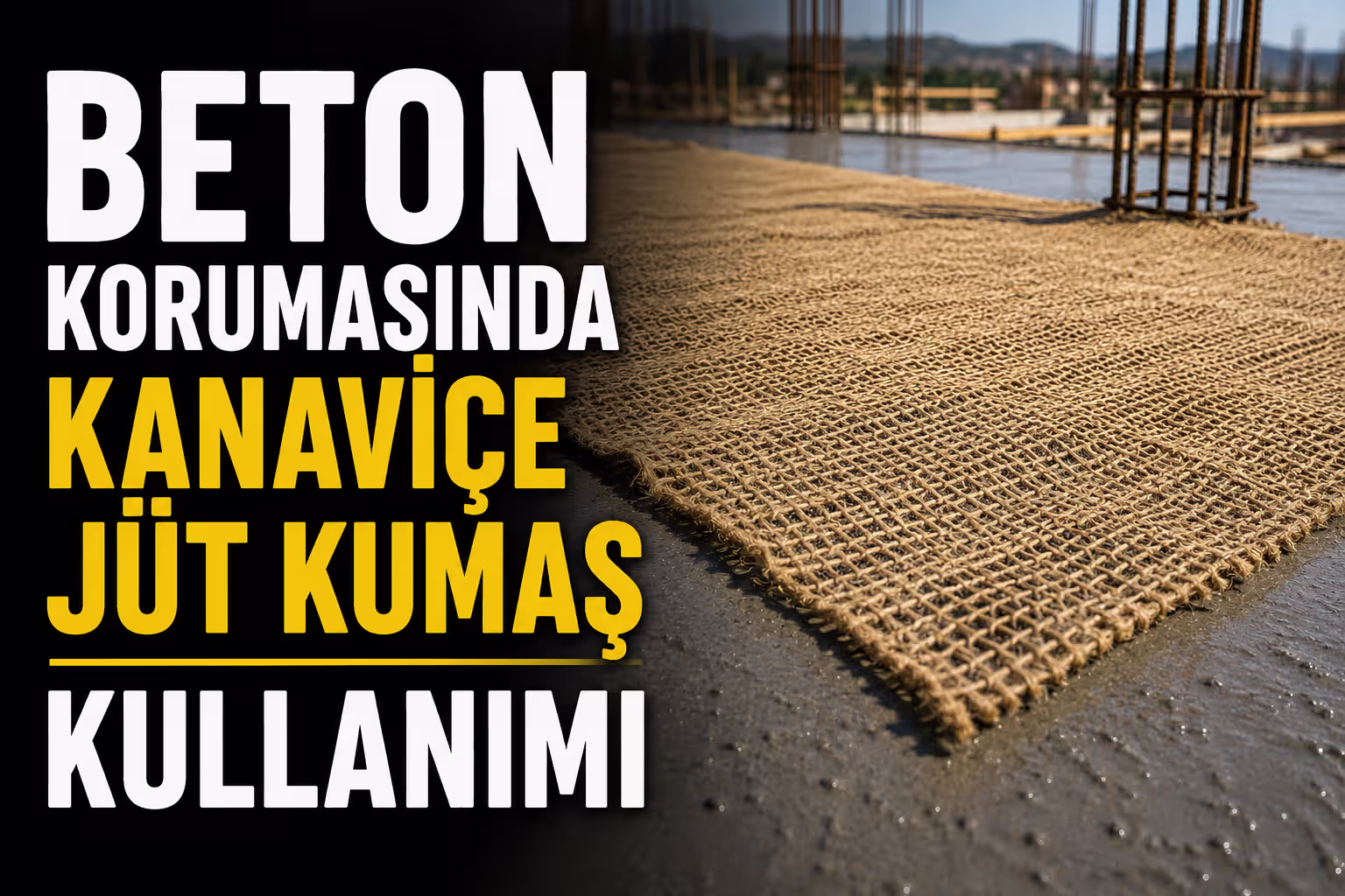 Yazın Sıcak Havada Beton Korumasında Kanaviçe Jüt Kumaş Kullanımı