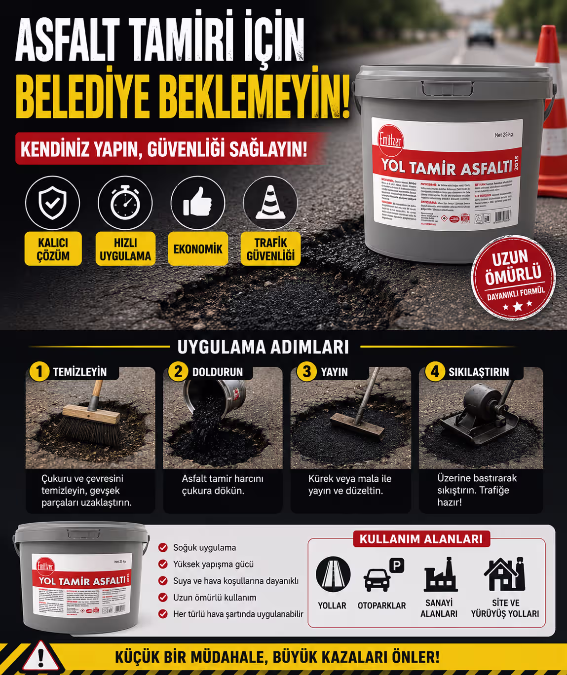Asfalt Tamiri İçin Belediye Beklemeyin! Pratik Yol Tamiri Rehberi