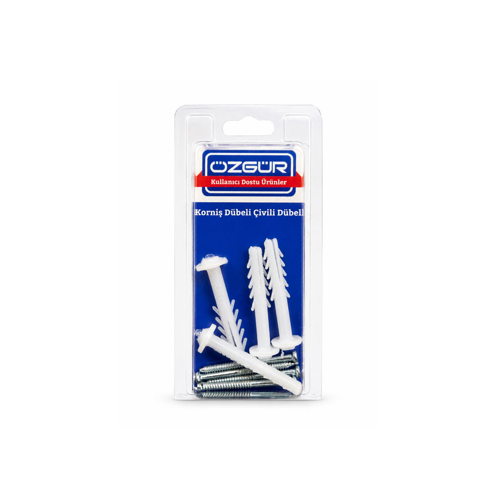 Özgür Korniş Dübeli Çivili 4 Adet DIY031 resmi