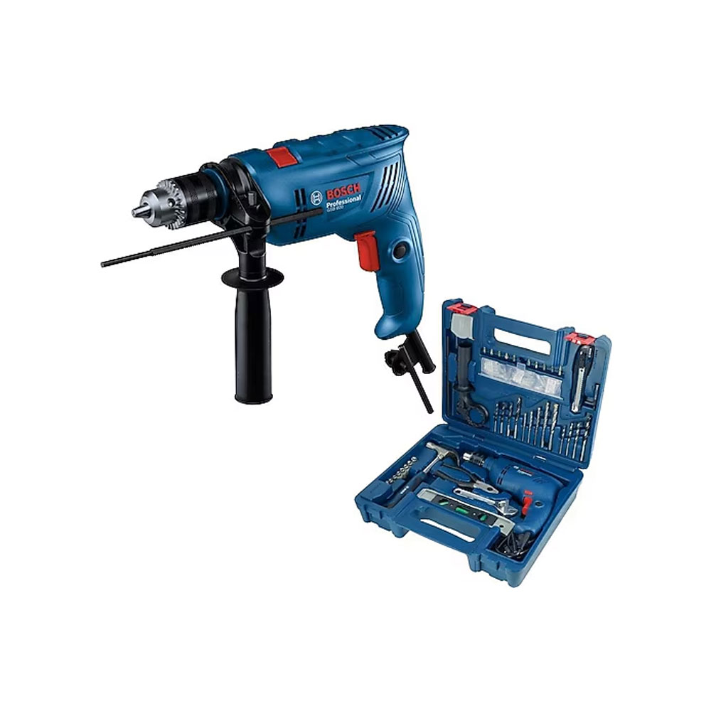 Bosch Gsb 600 Darbeli Matkap Seti 600W + 103 Parça Aksesuar Seti resmi