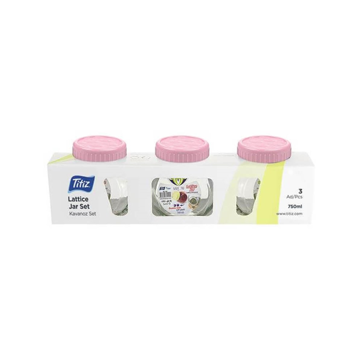 Titiz Lattice Kavanoz 750 Ml 3'Lü KC-172 resmi