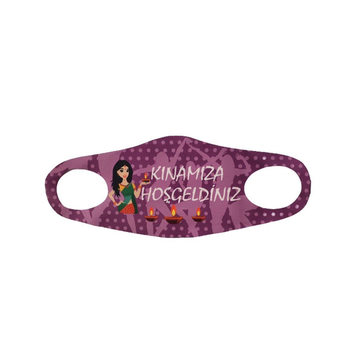 Yetişkin Maske Kına (Yıkanabilir) resmi