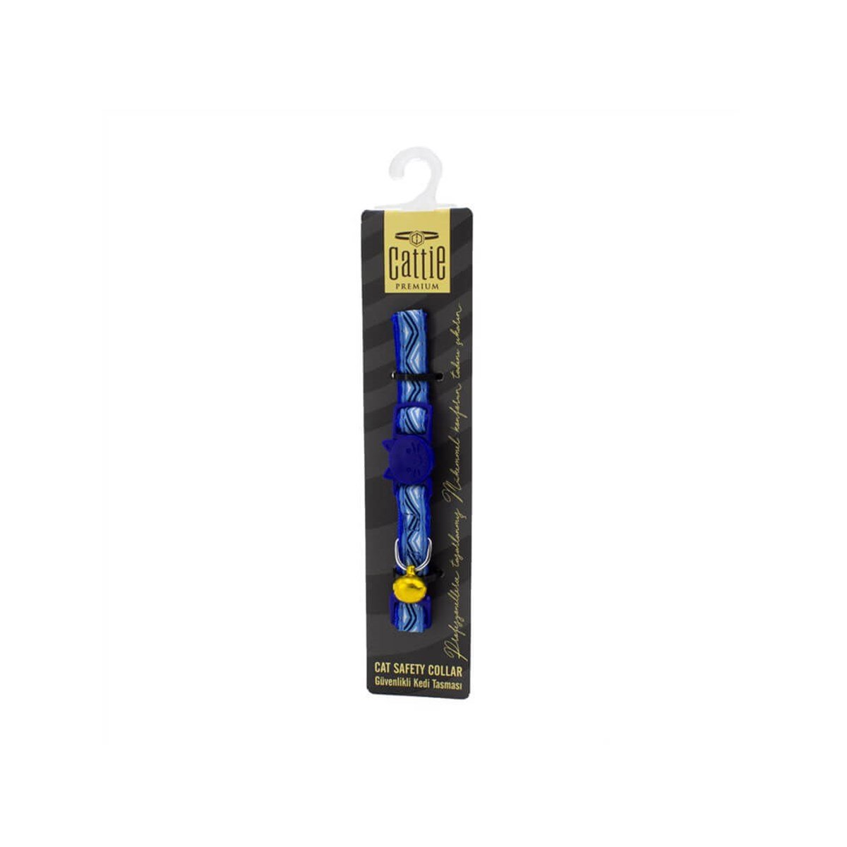 Cattie Desenli Kedi Boyun Tasması Mavi 1x15-25Cm EKBTROYALBLUE resmi
