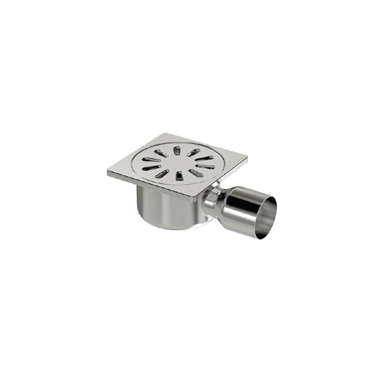 Maxiflow Premium Paslanmaz Yer Süzgeci 10X10 Ø50 (Yan Çıkış) 14097 resmi