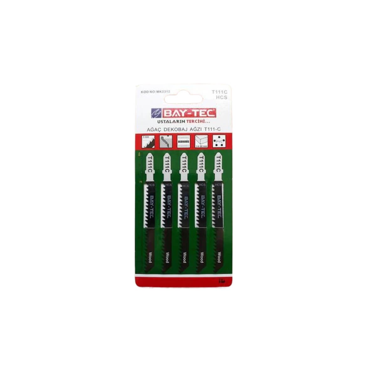 Bay-Tec Ahşap Dekupaj Bıçağı T111-c 5'li Paket resmi