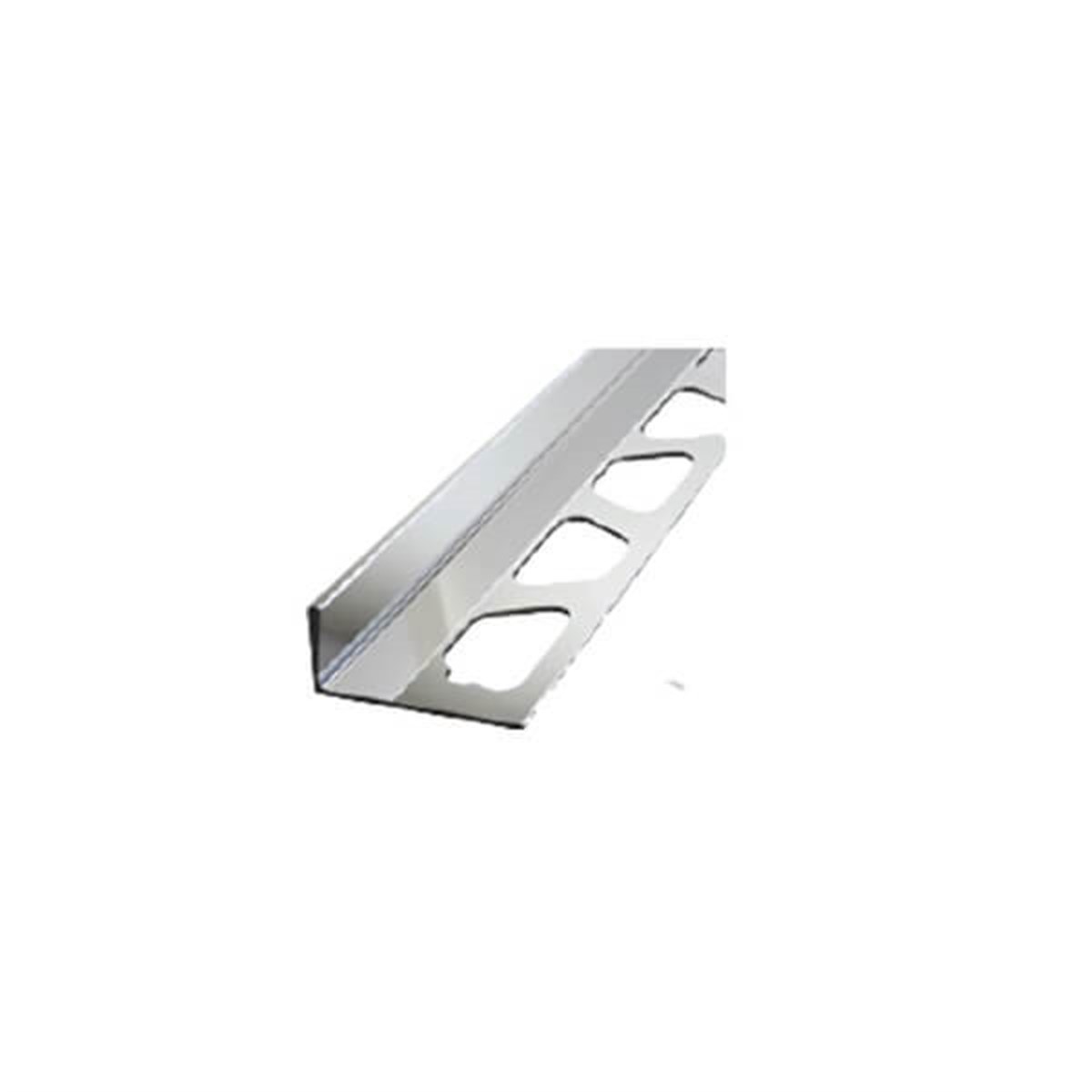 Tesay Alüminyum Fayans Bitim Profili Eko 10mm Krom Parlak Fçbek10-11 resmi